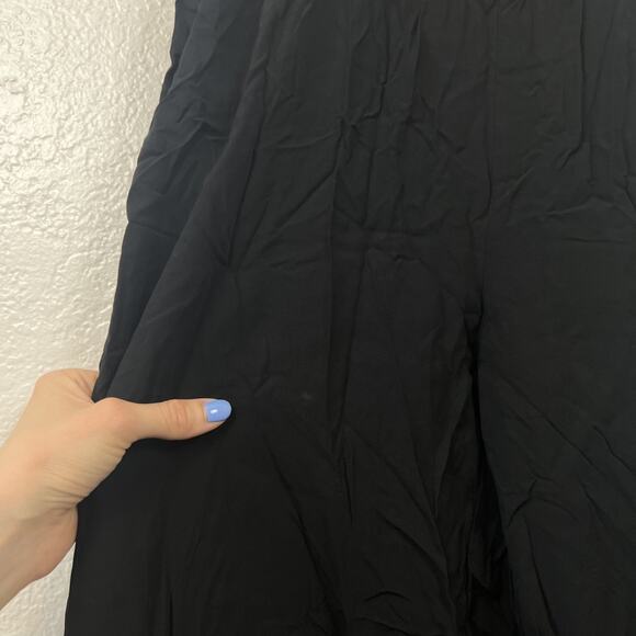 Old Navy Jumpsuit Womens Medium Black Square Neck Wide Leg Minimal Casual READ - Picture 3 of 16